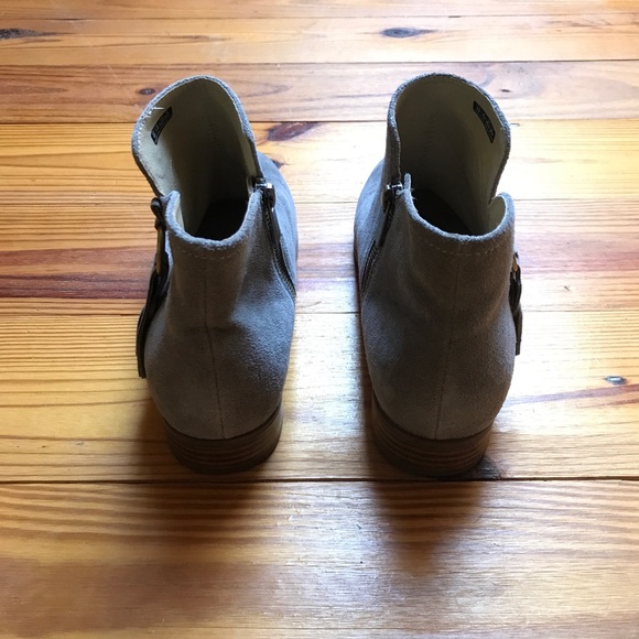Spenco Light Grey Suede Leather Ankle Boots, EUC, 9 - Picture 4 of 11
